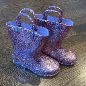 Western Chief Sparkle Waterproof Rain Boots, size 7 toddler